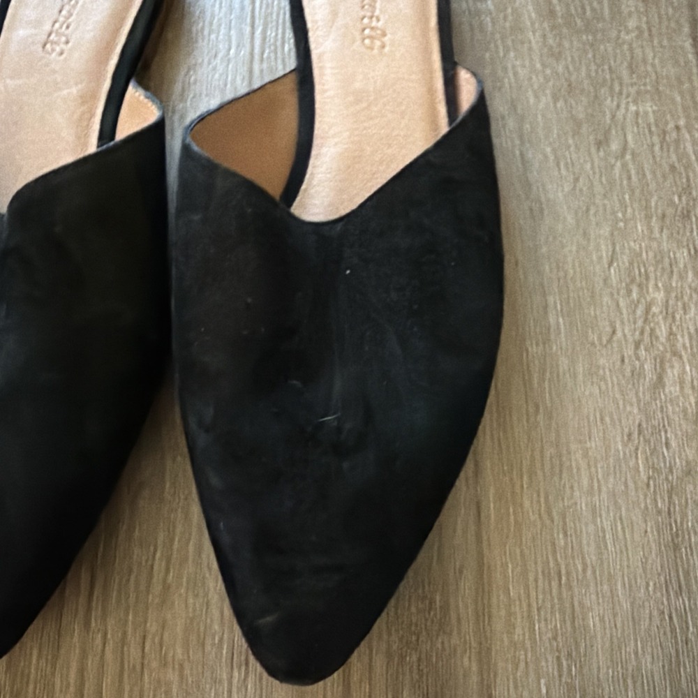 MADEWELL Women's "Remi" Black Suede Pointed Toe Slip On Mule Flats Sz 9 $90 - Picture 5 of 11